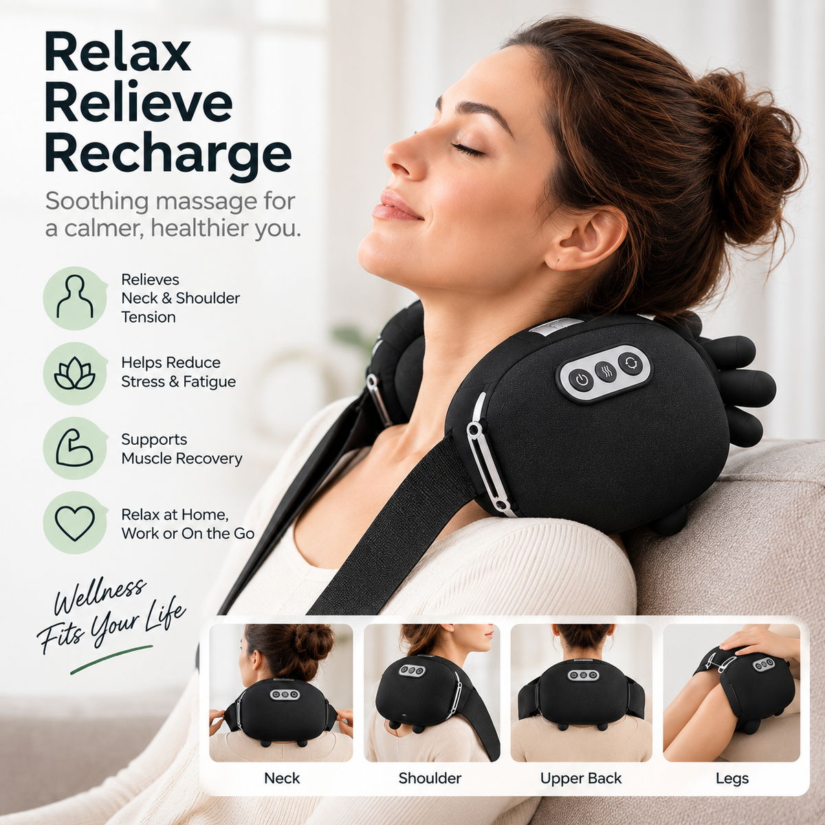 4D Deep-Kneading Neck & Shoulder Massager
