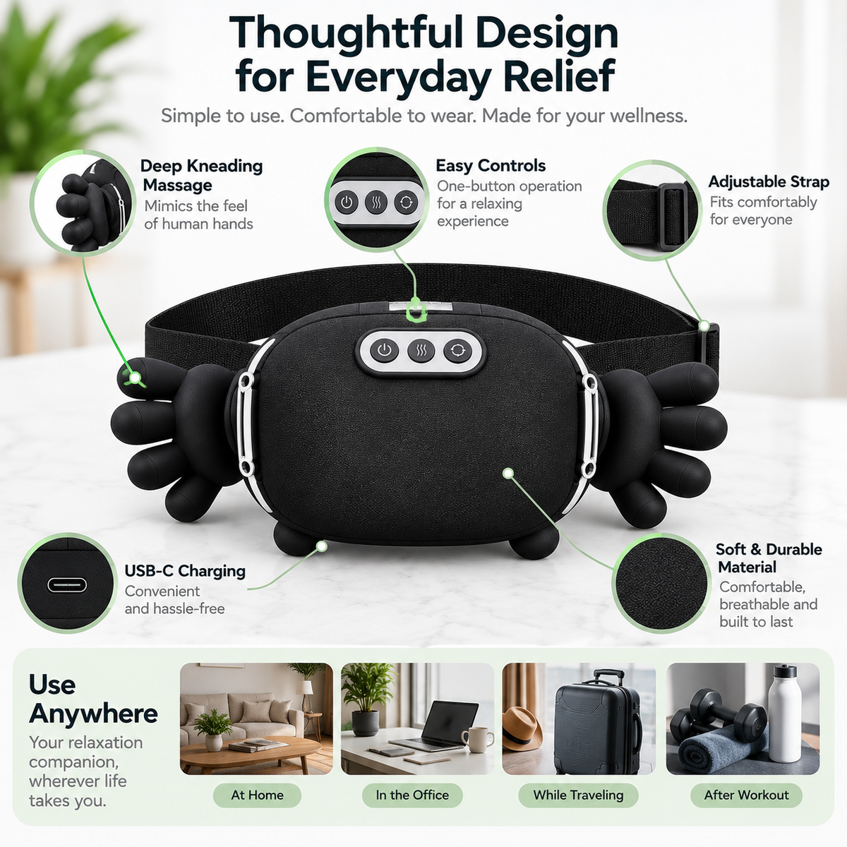 4D Deep-Kneading Neck & Shoulder Massager