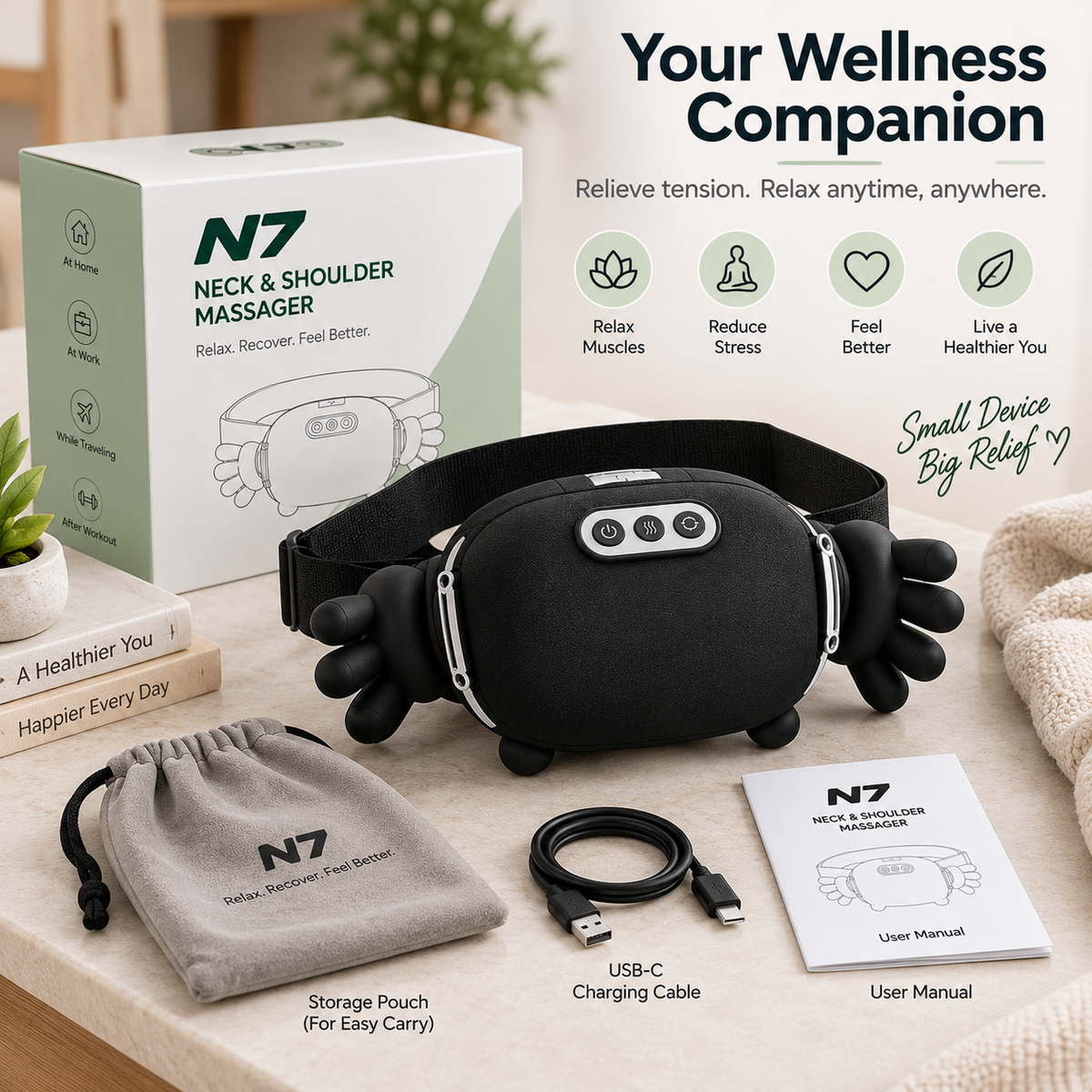 4D Deep-Kneading Neck & Shoulder Massager