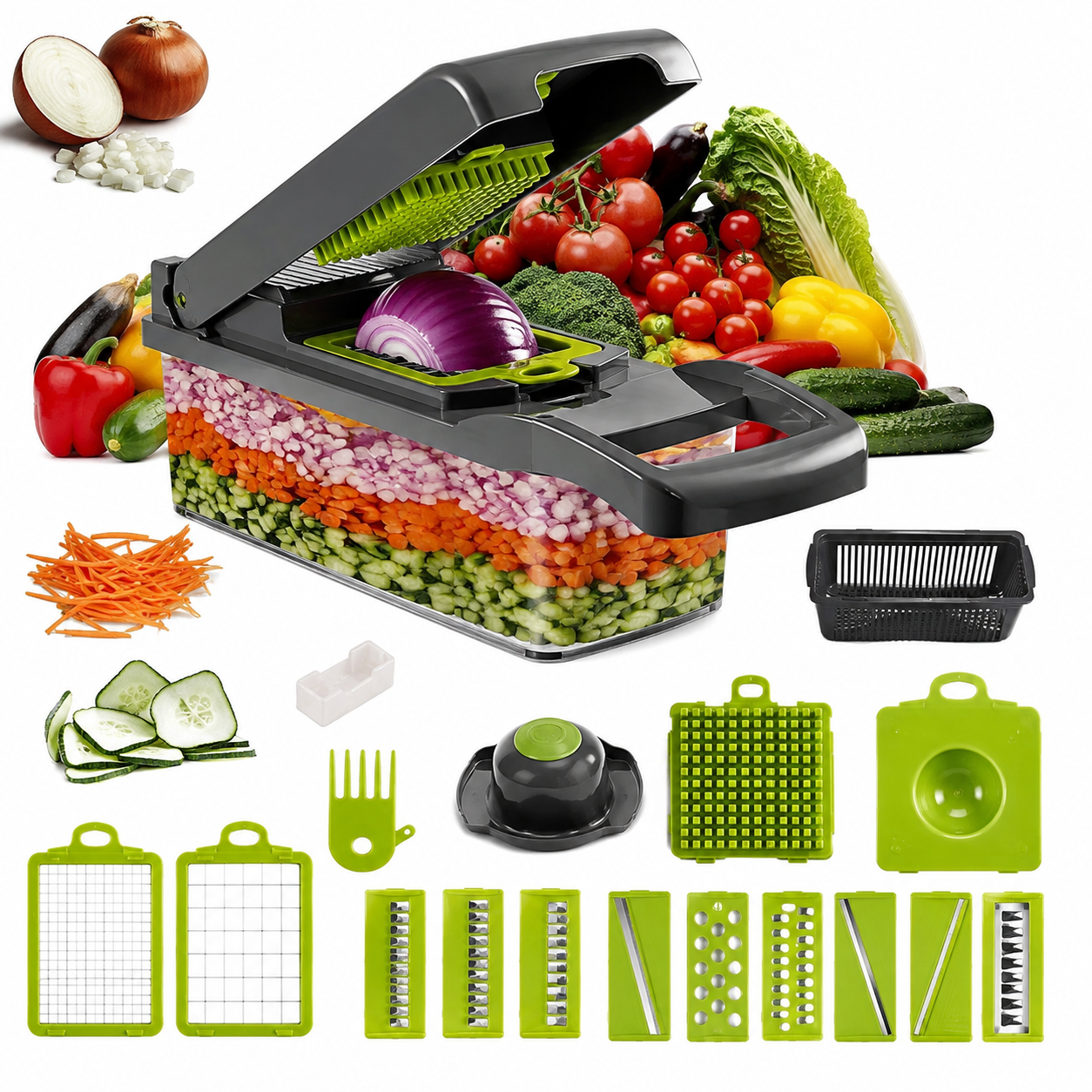 Multi-Function Vegetable Chopper and Slicer Set